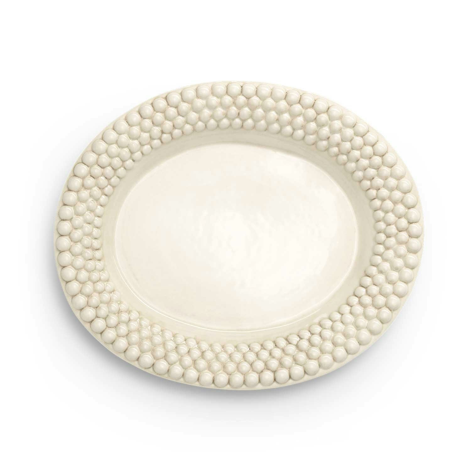 Mateus Bubbles Fad Ovalt 35cm - Serveringsfad Keramik Sand - EBSA51B