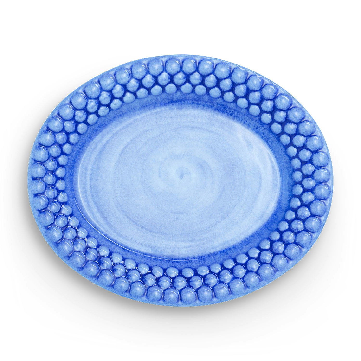 Mateus Bubbles Oval Tallerken 20cm - Asietter Keramik Lysebl&aring; - EBOS51CEB