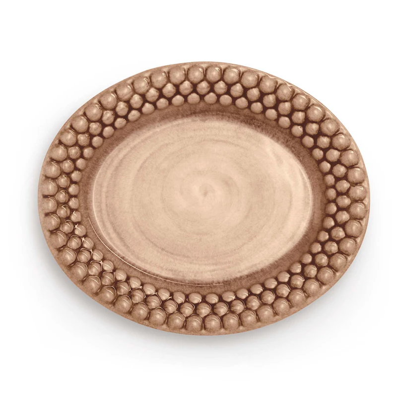 Bubbles Oval Tallerken 20 cm, Kanel