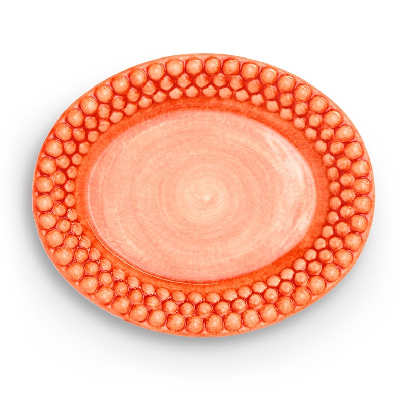 Bubbles Oval Tallerken 20cm, Orange