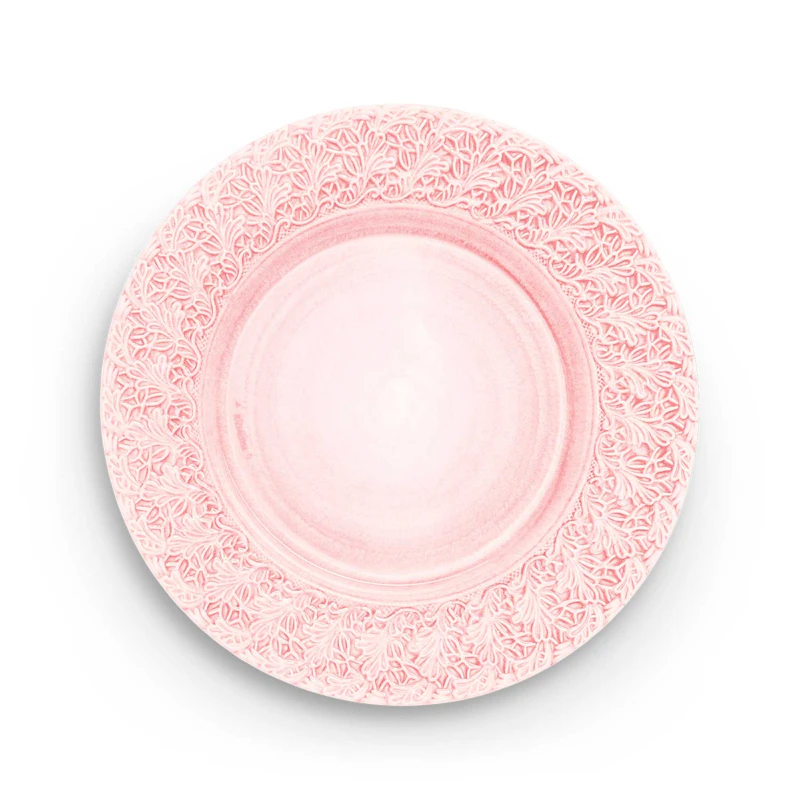 Lace Tallerken Ø32cm, Lys Rosa