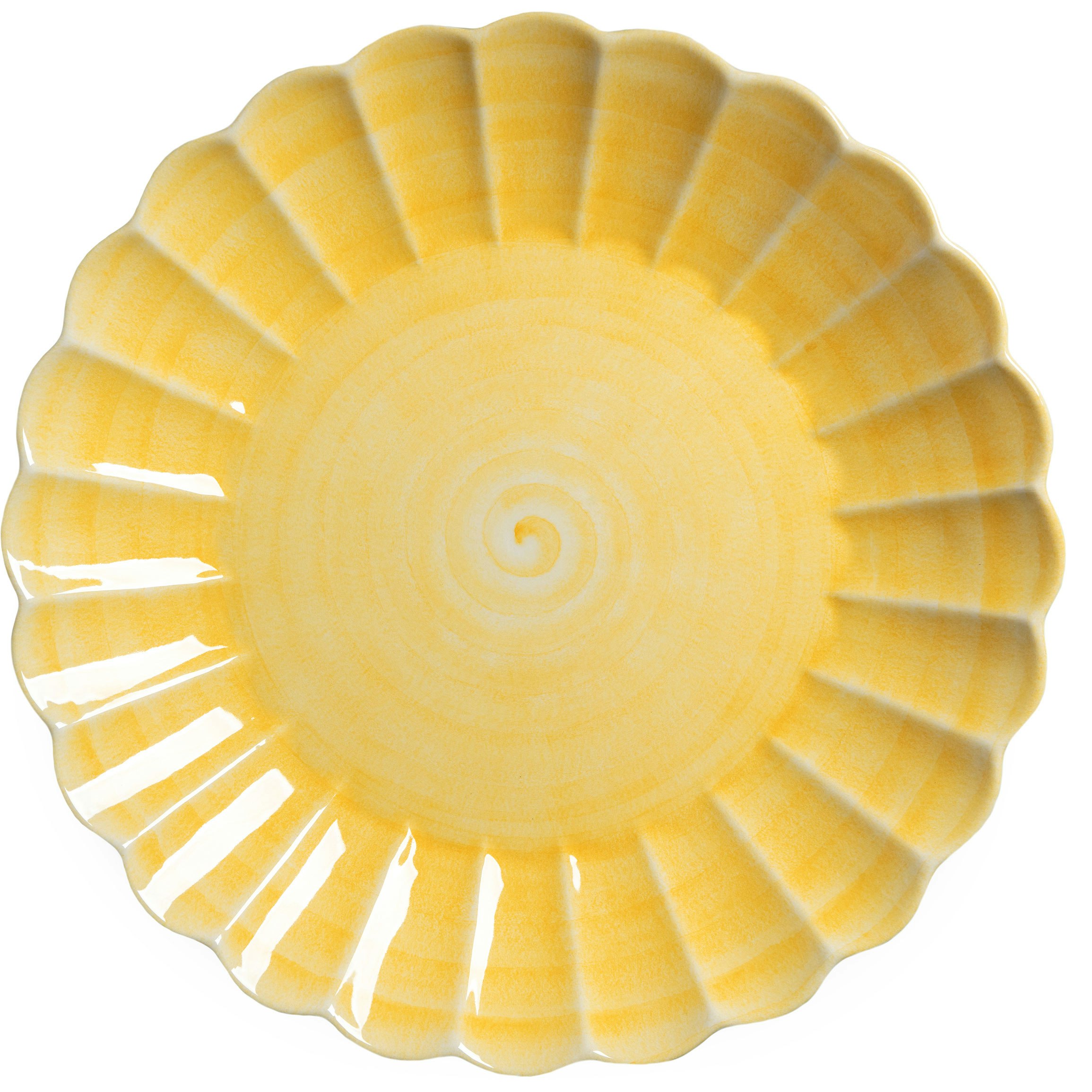 Mateus Oyster Fad 42 Cm t - Serveringsfad Keramik Gul - EA24F