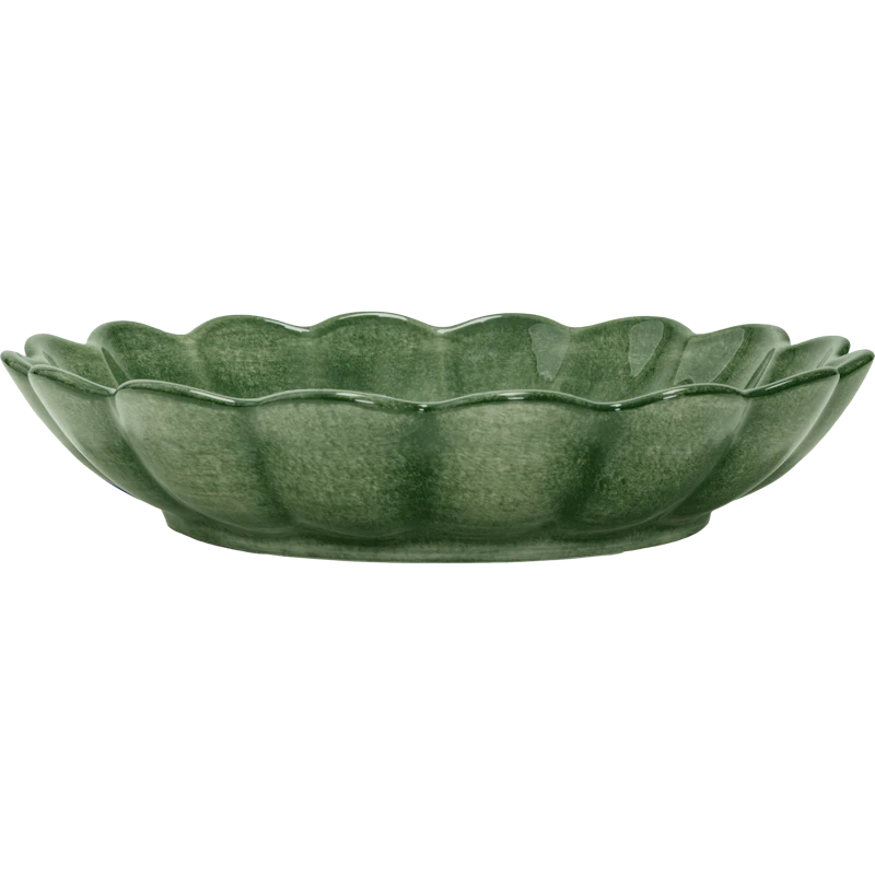Oyster Skål 24 cm, Skovgrøn