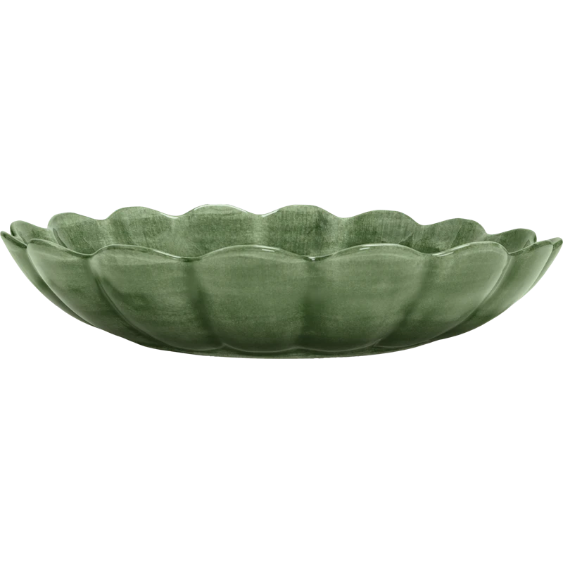 Oyster Skål 31 cm, Skovgrøn