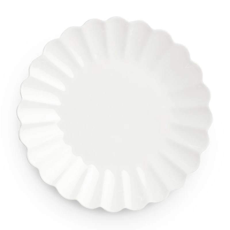 Oyster Tallerken, Hvid, 28 cm