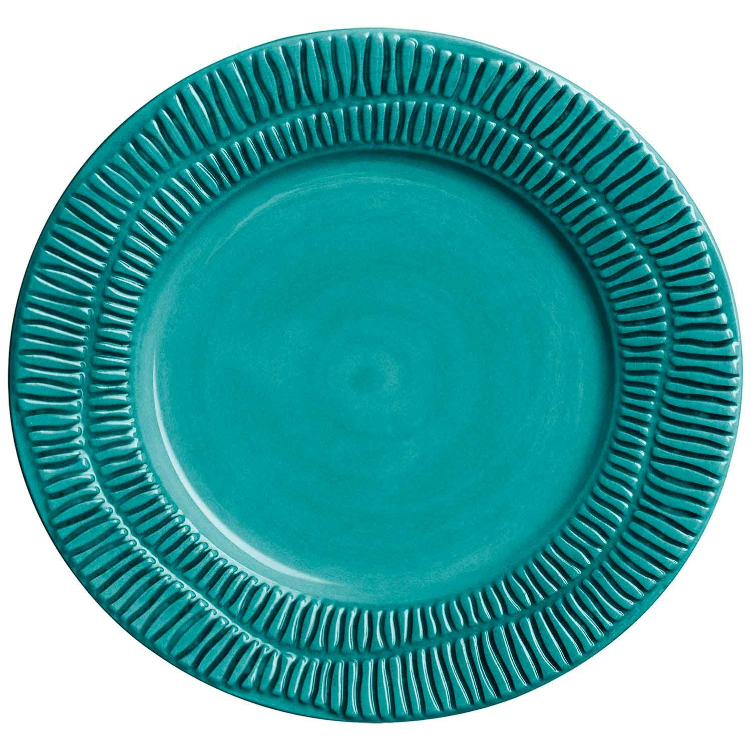 Mateus Stripes Tallerken 21 Cm Havbl&aring; - Asietter Keramik Ocean - EOC05ST