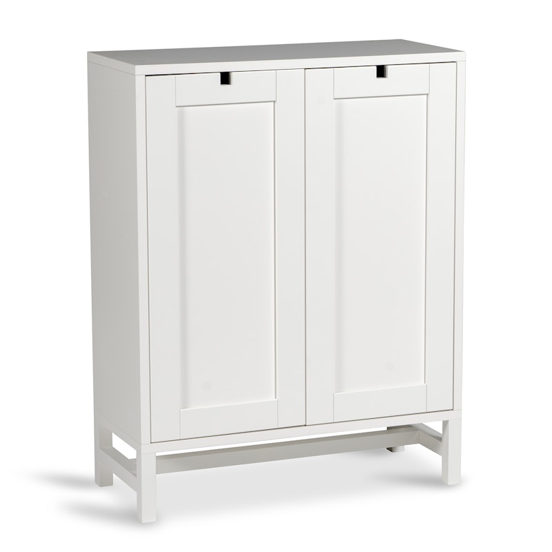 Falsterbo Cabinet Covered Doors 90 cm, White Lacquer