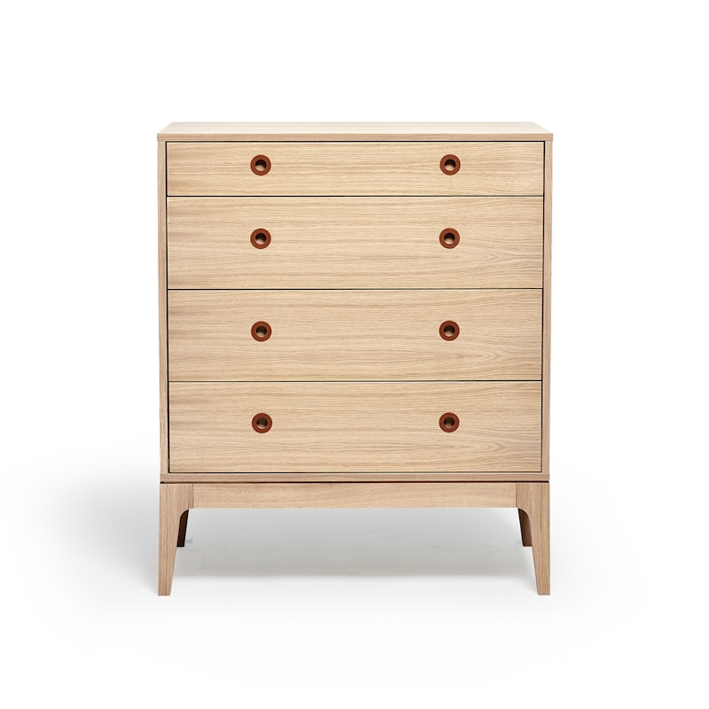 Höllviken Chest Of Drawers 4 Drawers, White Pigmented Oak