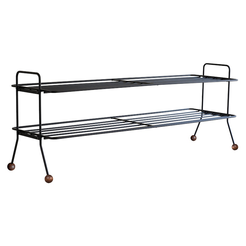 Bill Shoe Shelf L Skohylde, Sort/Brun