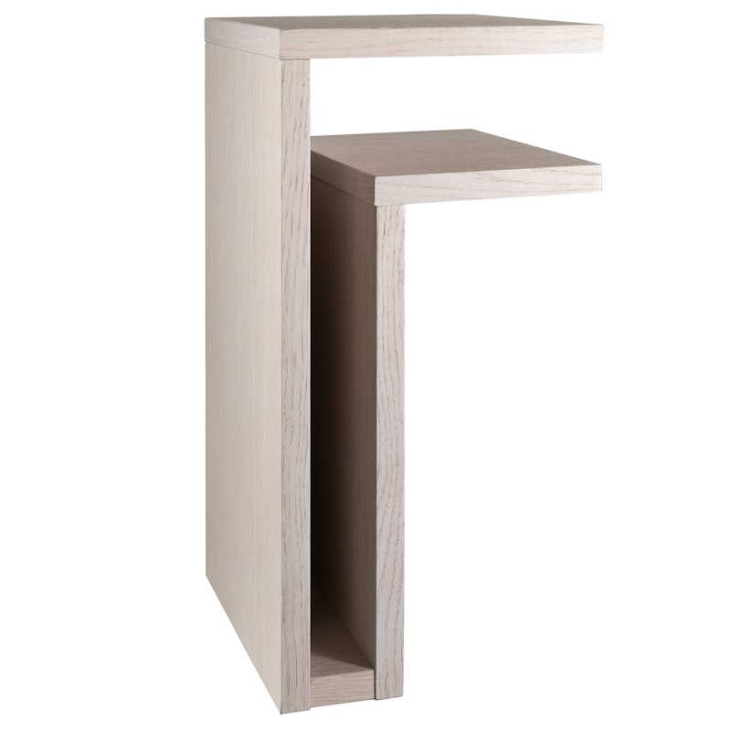 F-Shelf Væghylde Højre, Hvid Eg