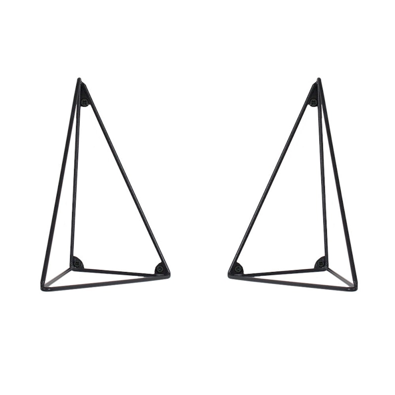 Pythagoras Hyldebeslag 2 Stk, Sort