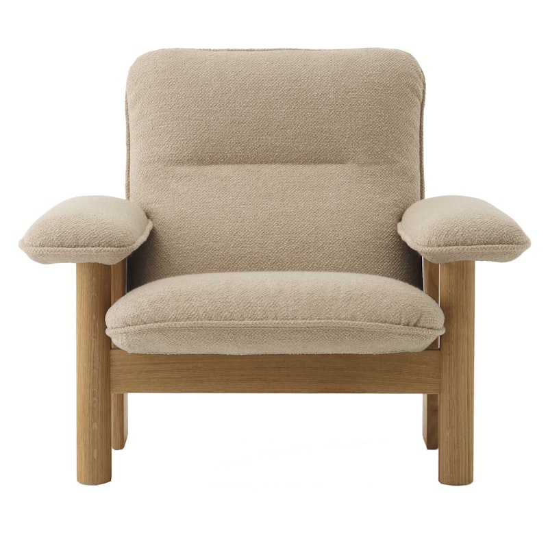 Brasilia Lænestol Naturlig Eg, Bouclé 02 Beige