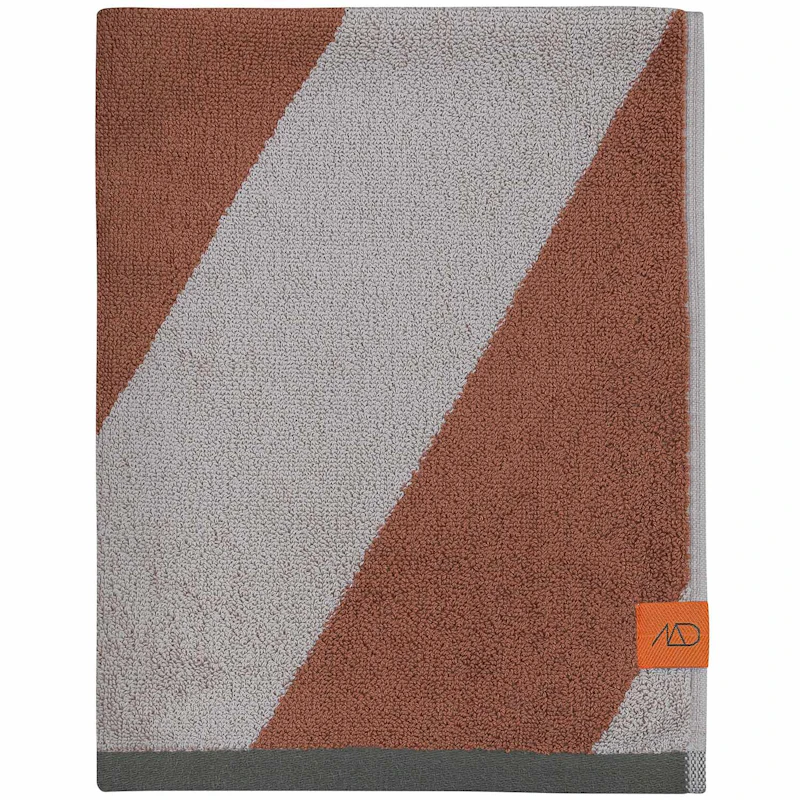 Diagonal Badehåndklæde 70x133 cm, Brick