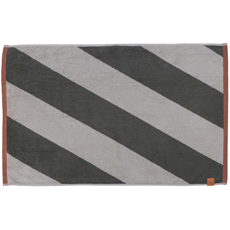 Diagonal Bademåtte 50x80 cm, Olivengrøn