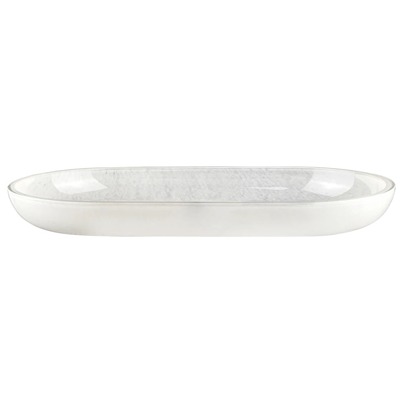 Opal Glass Dish, Linen