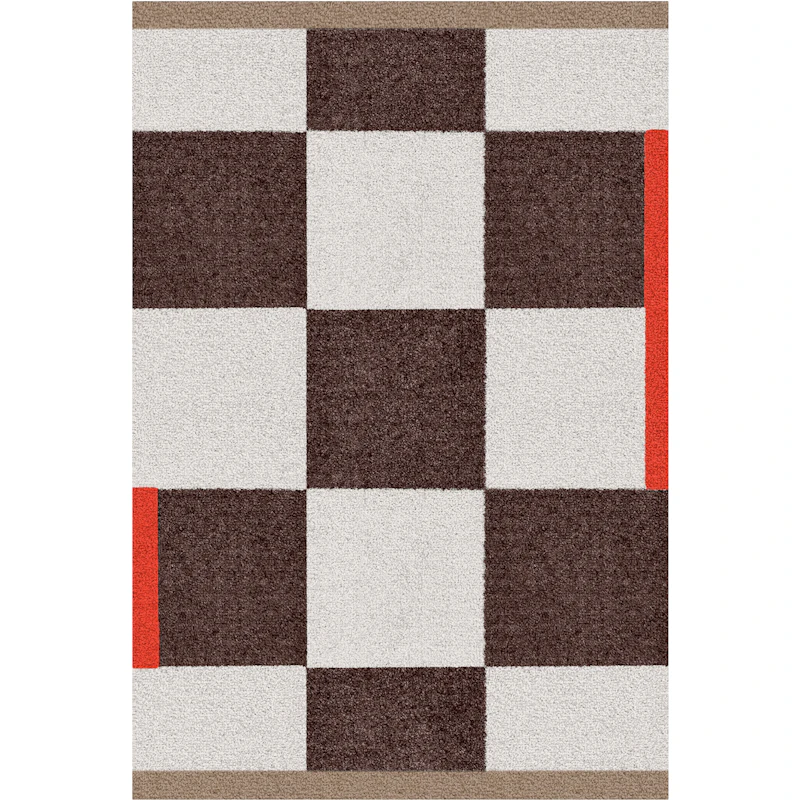 Square Plastikmåtte 55x80 cm, Brun