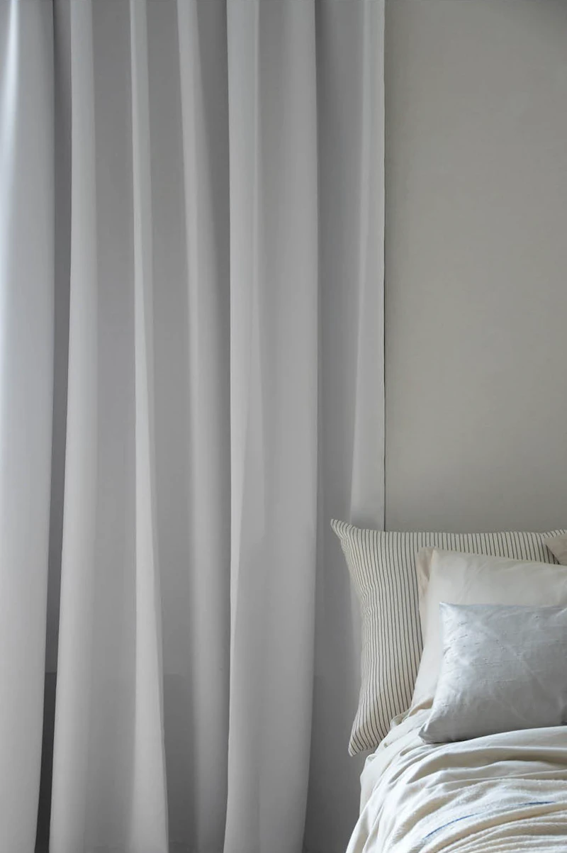 Mørklægningshotelgardin Dobbelt Bredde 290x270 cm, Pearl White
