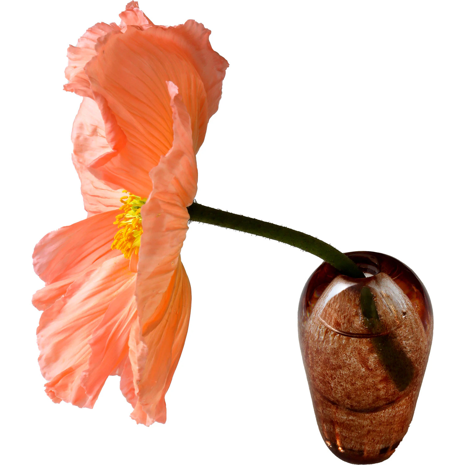 Mimou Liv Vase - Vaser Mundbl&aelig;st Glas Brun - G05