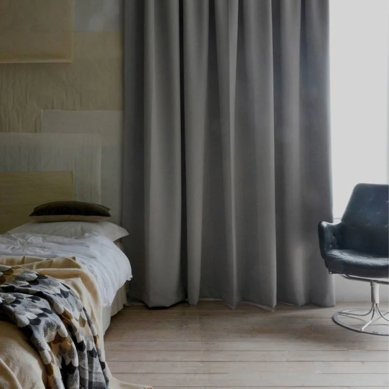 Mørklægningshotelgardin Dobbelt Bredde 290x270 cm, Gråt