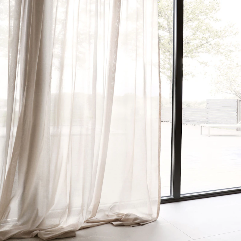 Vivi Gardin Genanvendt Stof Dobbelt Bredde, Natur, 290x250 cm