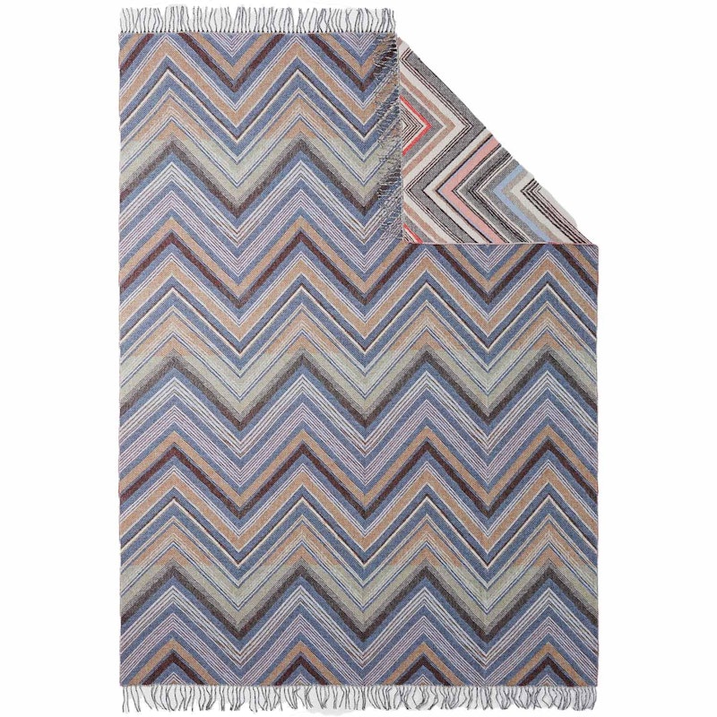 Chevron Plaid, Sort/Flerfarvet 130x190 cm