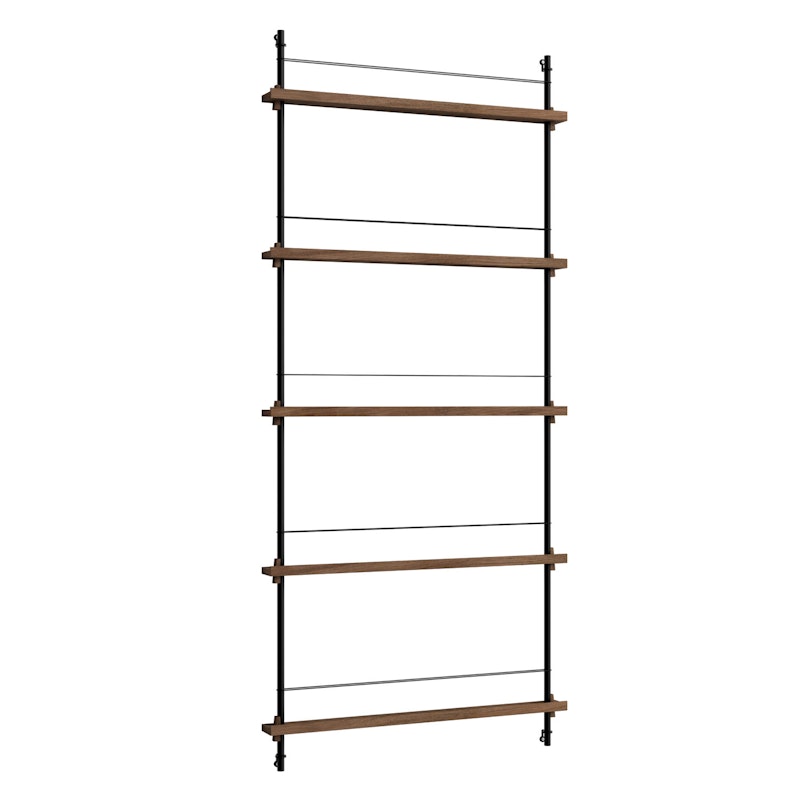 Magazine Hylde 85x188 cm, Røget Eg/Sort