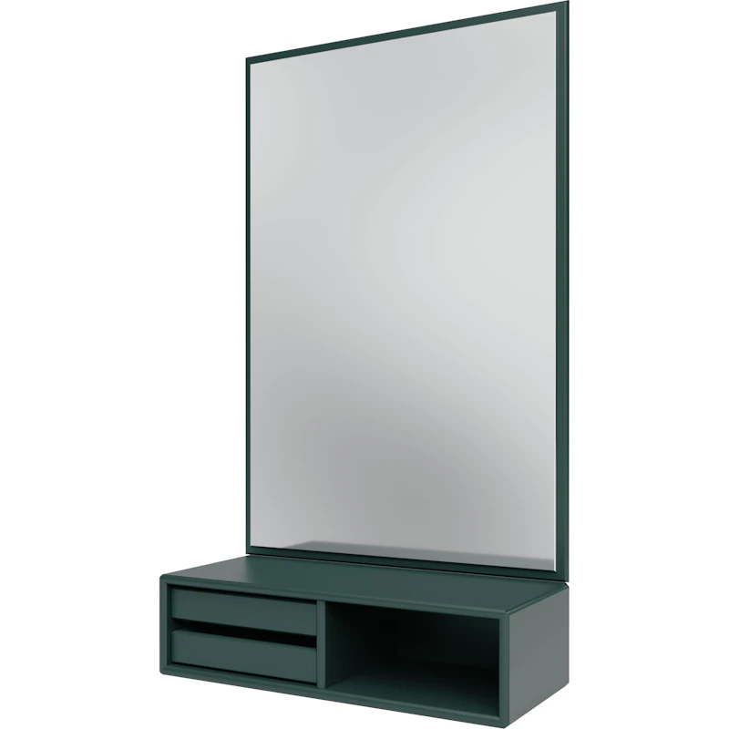 Glance Vægspejl Med Hylde, Black Jade