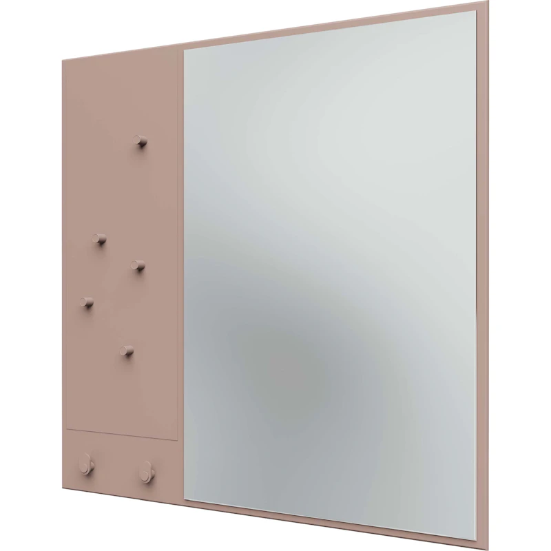 Memo Wall Mirror With Notice Board, Mushroom