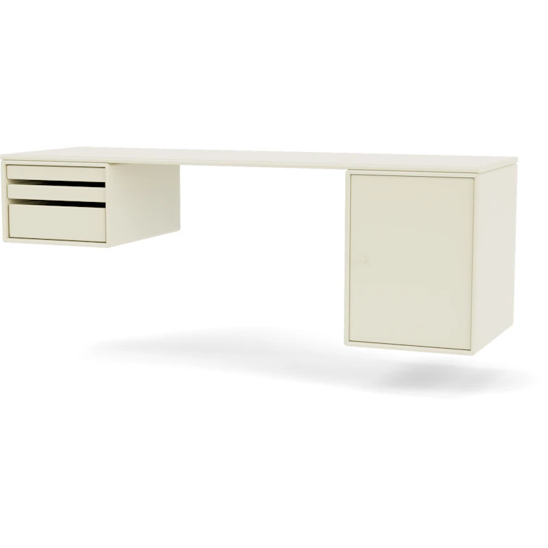 Workshop Væghængt Skrivebord, Vanilje