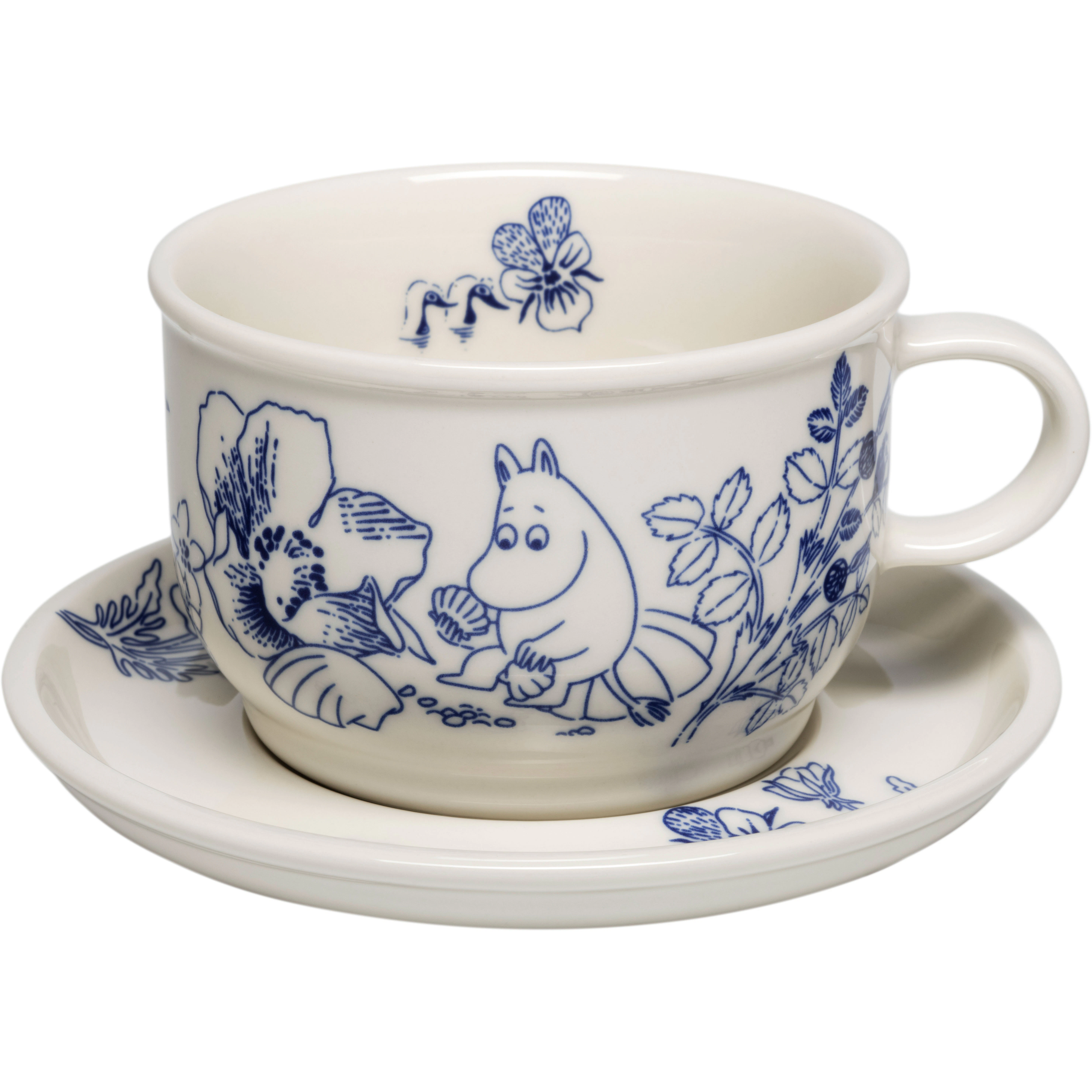 Moomin Arabia Moomin Krus Med Underkop Haru - Mumin-krus Vitroporcelain Hvid - 1083683