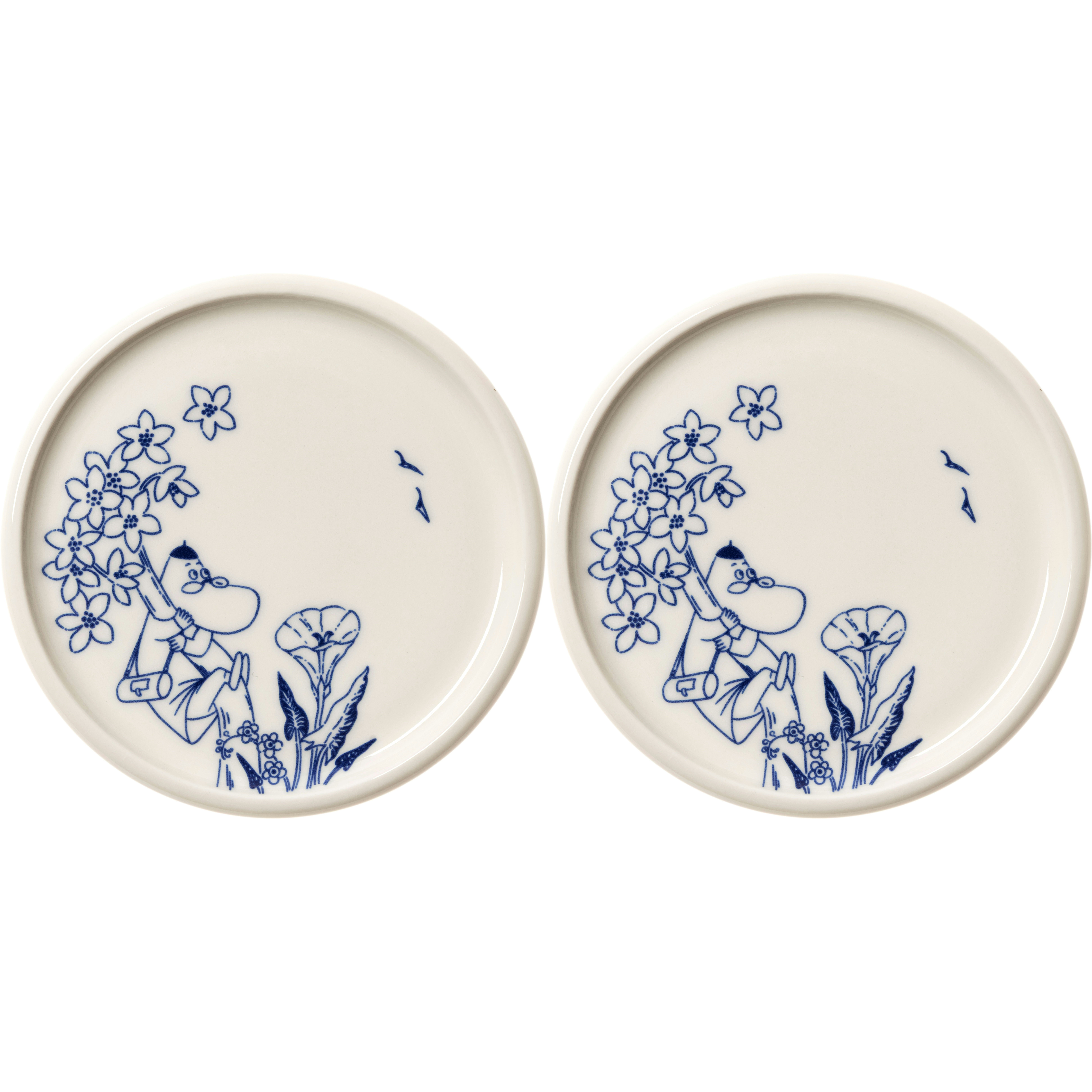 Moomin Arabia Moomin Minitallerken 12 Cm 2-pak Haru - Asietter Vitroporcelain Hvid - 1083688