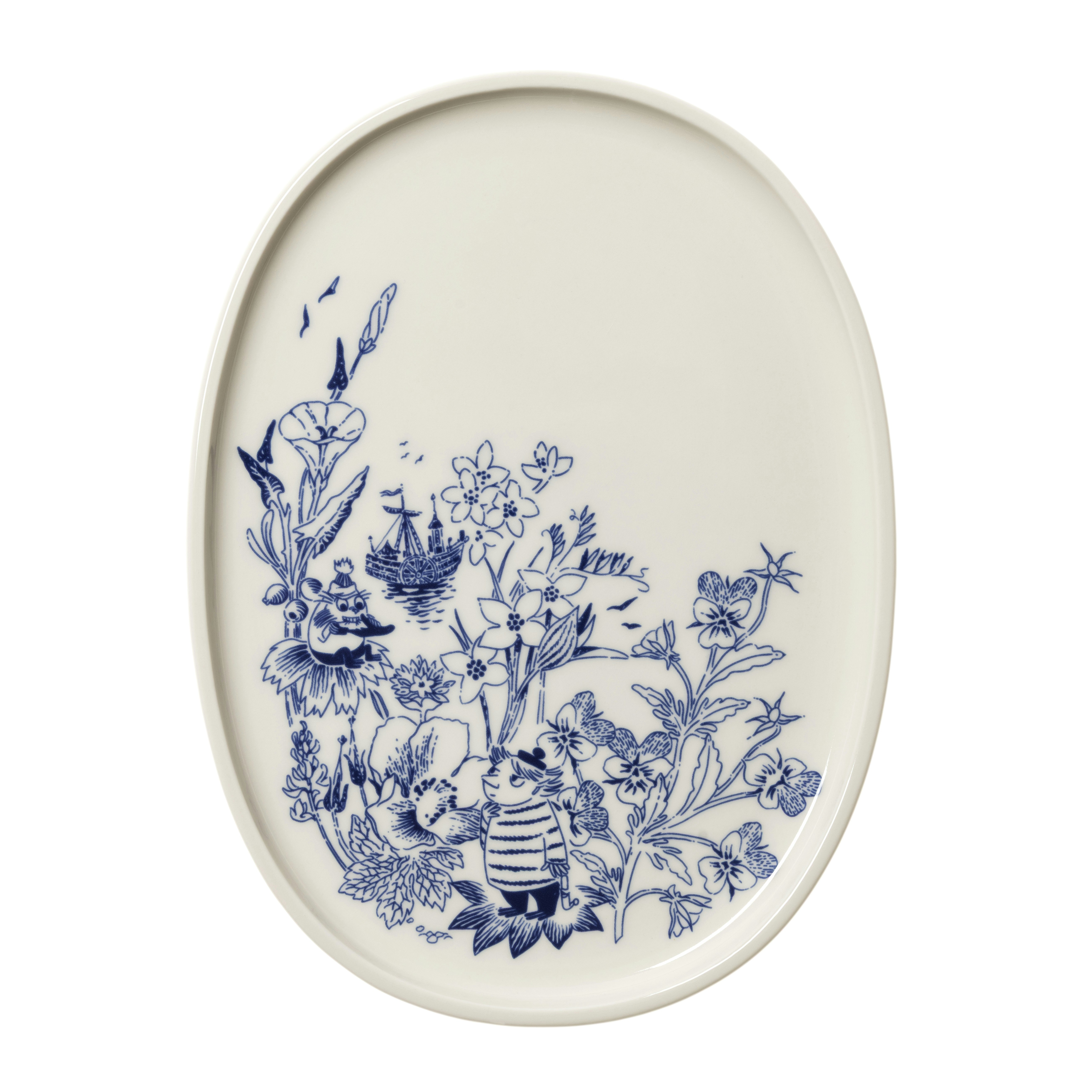 Moomin Arabia Moomin Serveringsfad 17 Cm Haru Too-ticky - Serveringsfad Vitroporcelain Hvid - 1083686