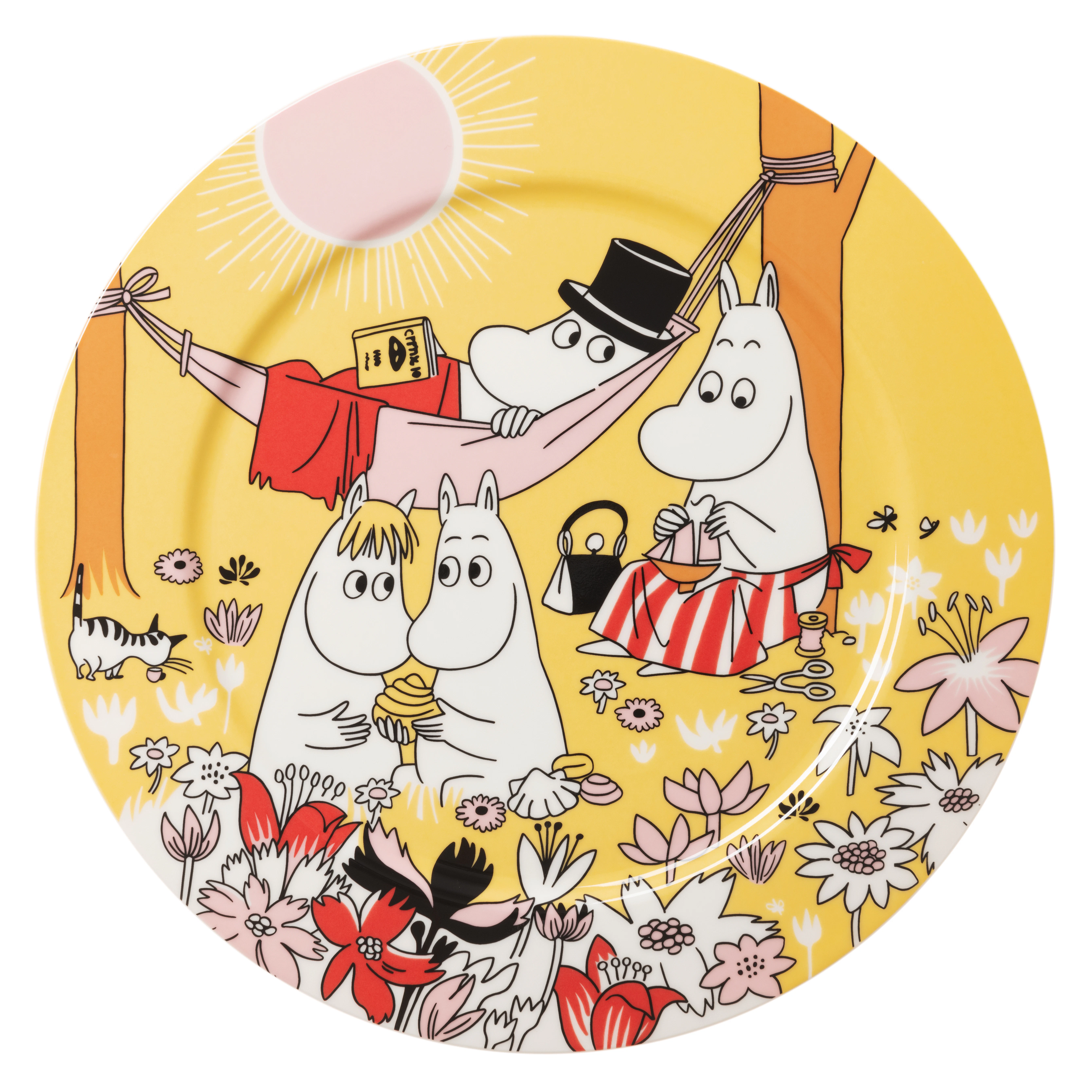 Moomin Arabia Moomin Serveringsfad 30 Cm Family Time Gult - Serveringsfad Vitroporcelain Multi - 1082663