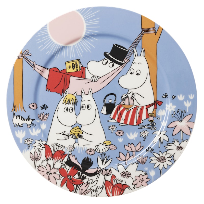 Moomin Serveringsfad 30 cm Family Time, Blåt