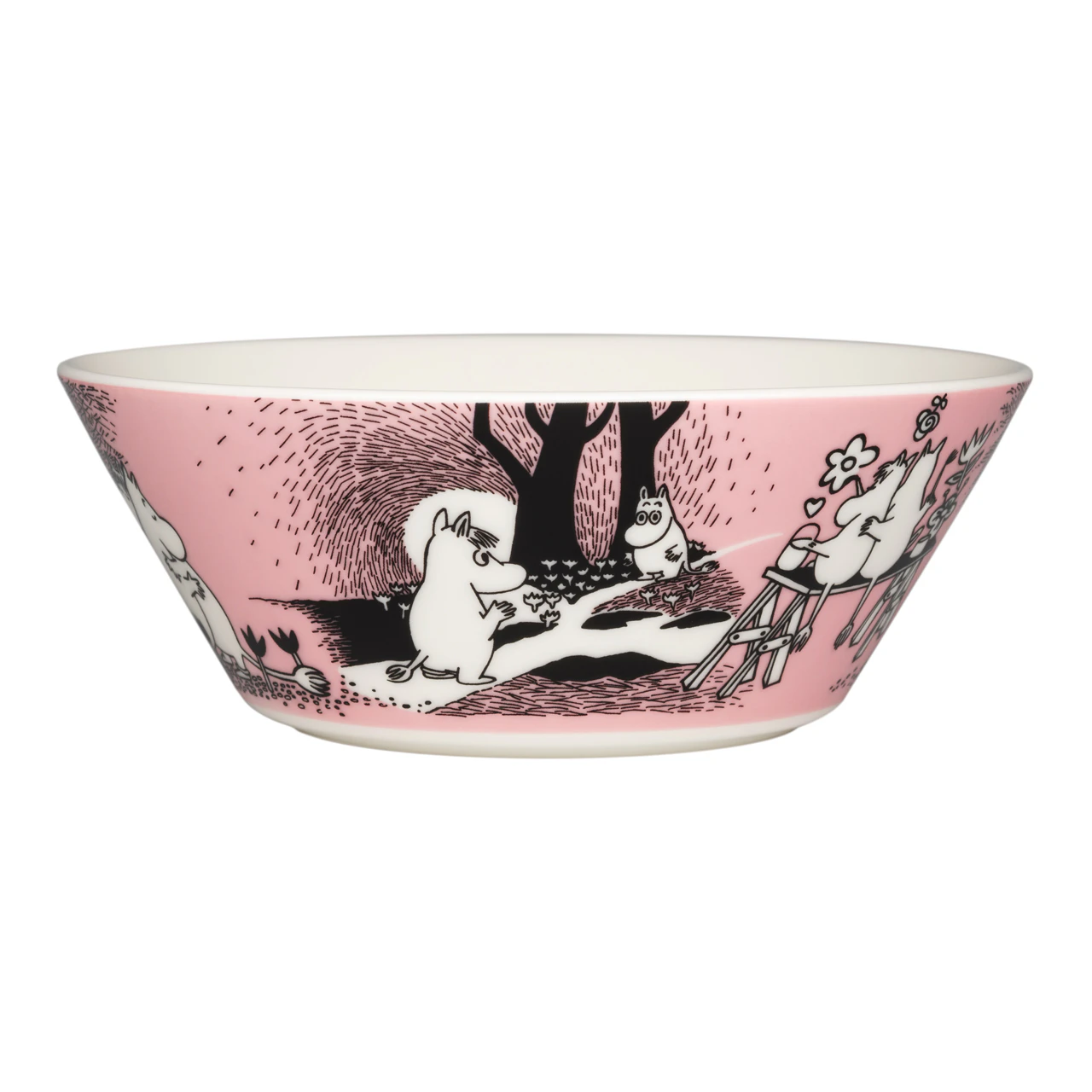 Moomin Arabia Moomin Sk&aring;l 15 Cm Love 30 - Serveringssk&aring;le Vitroporcelain Rosa - 1083240