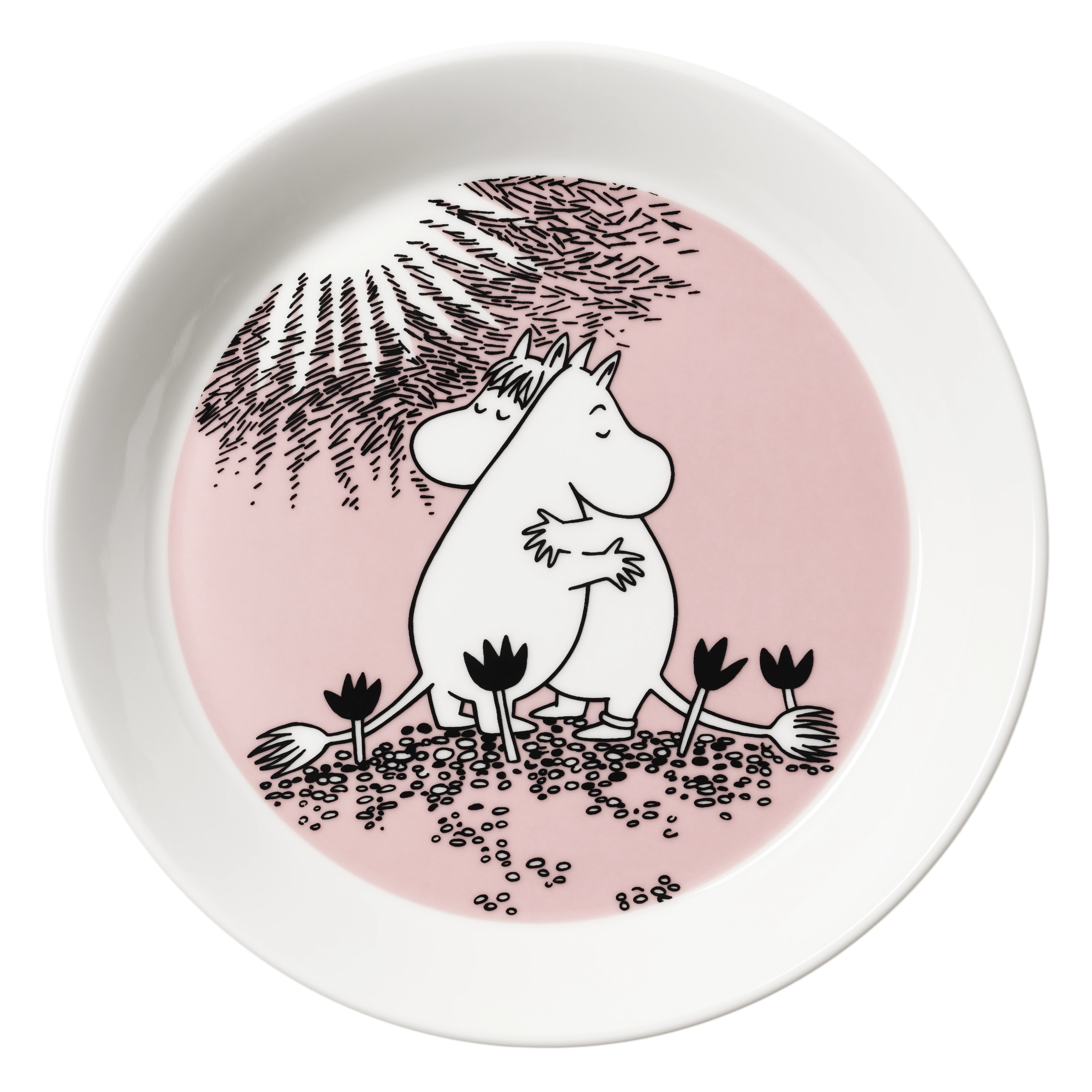 Moomin Arabia Moomin Tallerken 19 Cm Love 30 - Asietter Vitroporcelain Rosa - 1082610