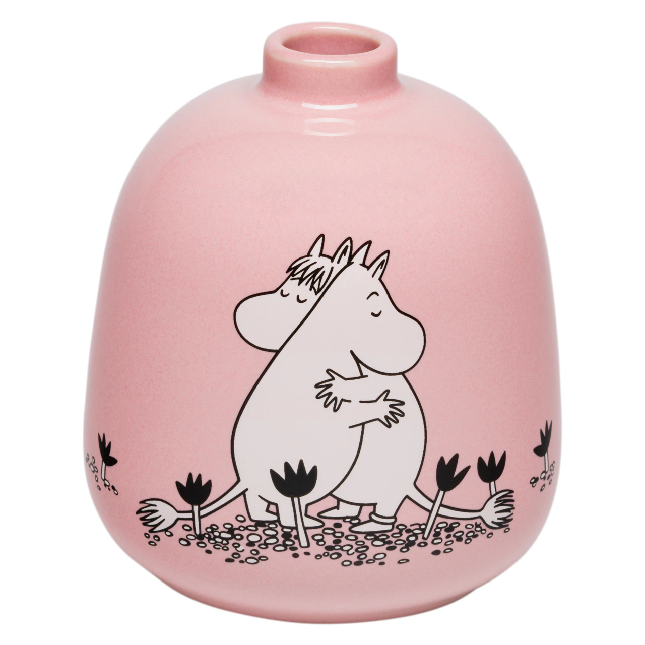Moomin Arabia Moomin Vase 83 Mm Love 30 - Vaser Vitroporcelain Rosa - 1082615