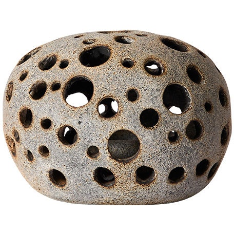 Muubs Tsuki Lanterne 14 Cm - Fyrfadsstager Terrakotta Gr&aring; - 8470002218