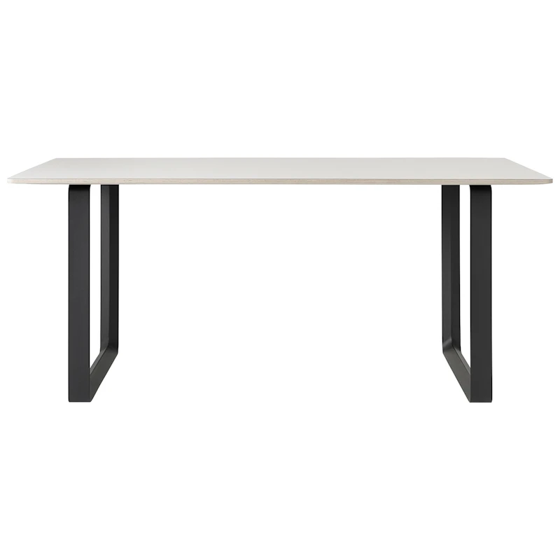 70/70 Bord 85x170 cm, Linoleum Gråt / Sort