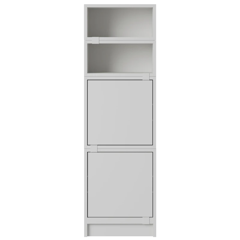 Stacked Configuration 4 Kontorhylde, Grå