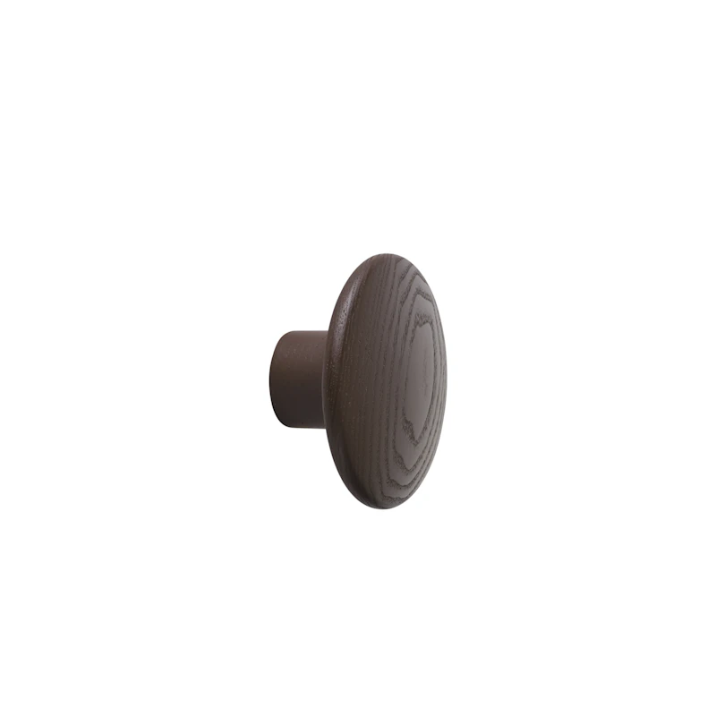 Dots Krog Træ Ø 6,5 cm, Brun-rød