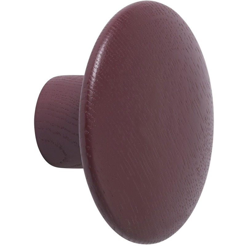 Dots Krog Træ Ø9 cm, Burgundy