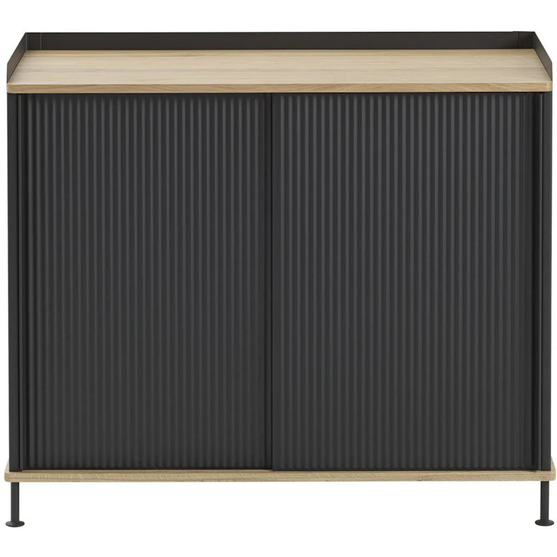 Enfold Skænk 45x100 cm, Lakeret Eg / Antracitgrå