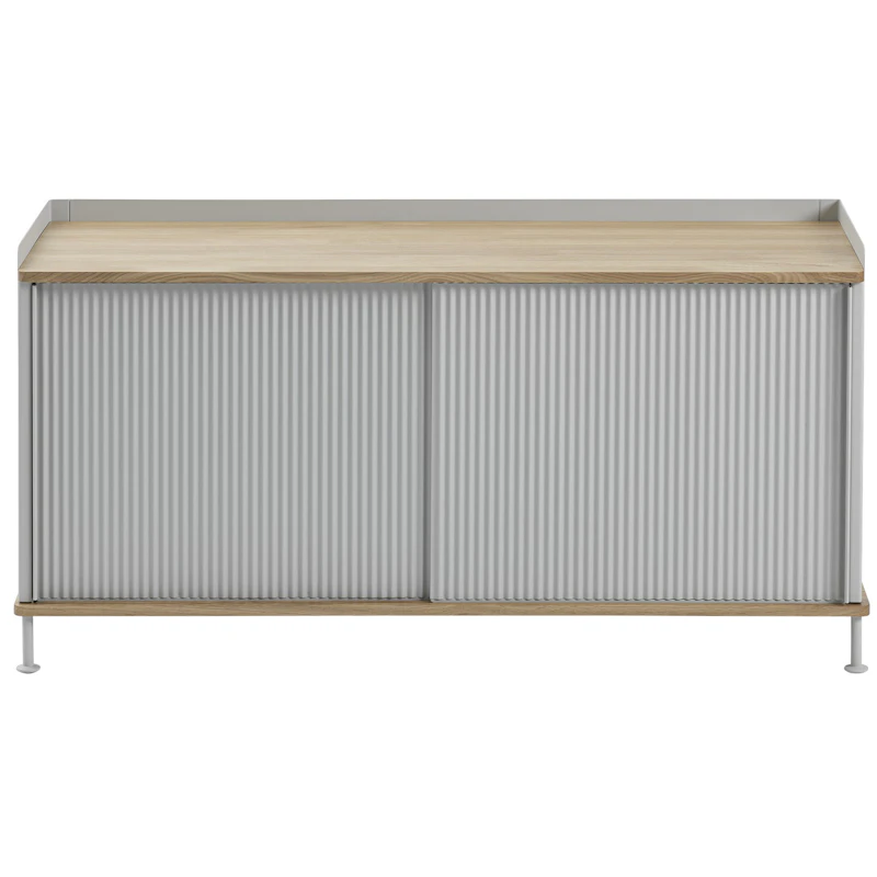 Enfold Skænk 45x124 cm, Olieret Eg / Grå
