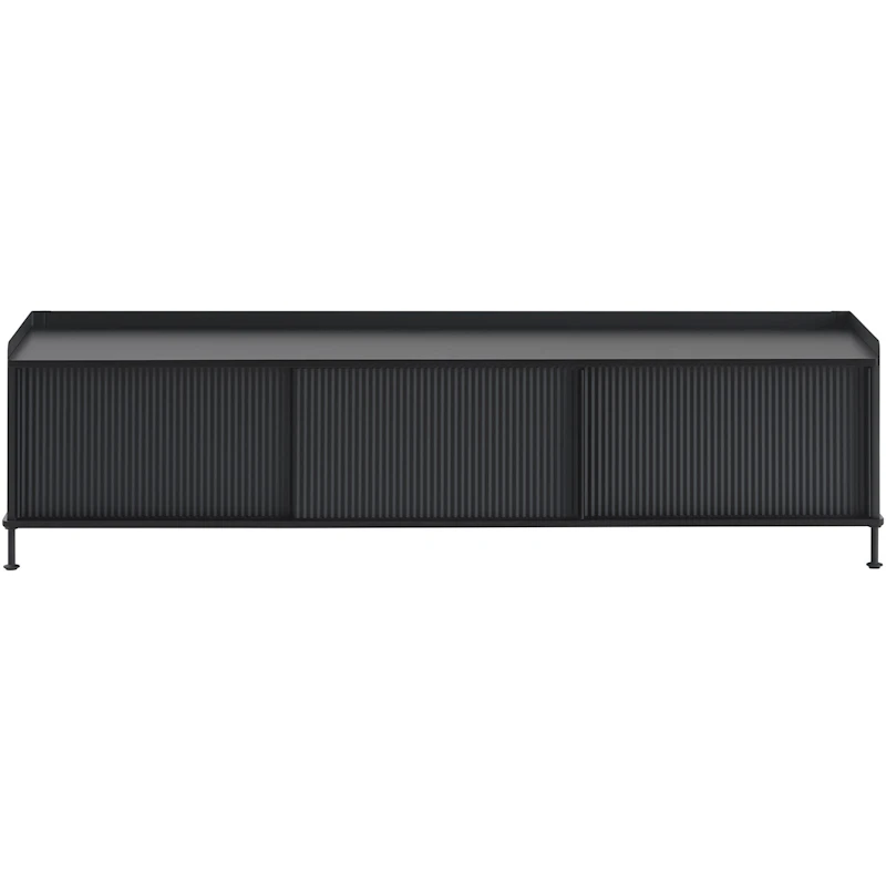 Enfold Skænk 45x186 cm, Sort / Antracitgrå