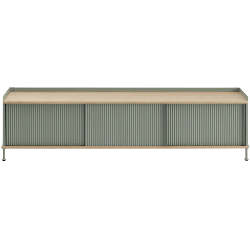 Enfold Skænk 45x186 cm, Olieret Egetræ / Dusty Green