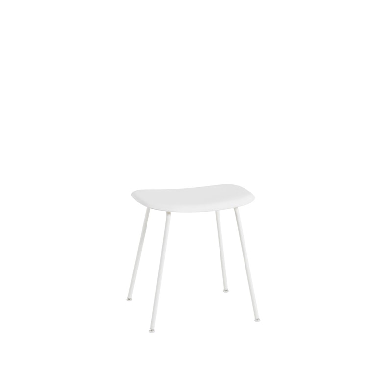 Fiber Tube Stool Base, Naturlig Hvid/Hvid