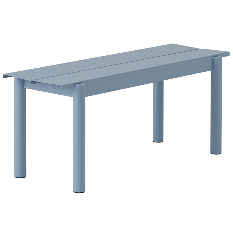 Linear Bænk Stål 110 cm, Pale Blue