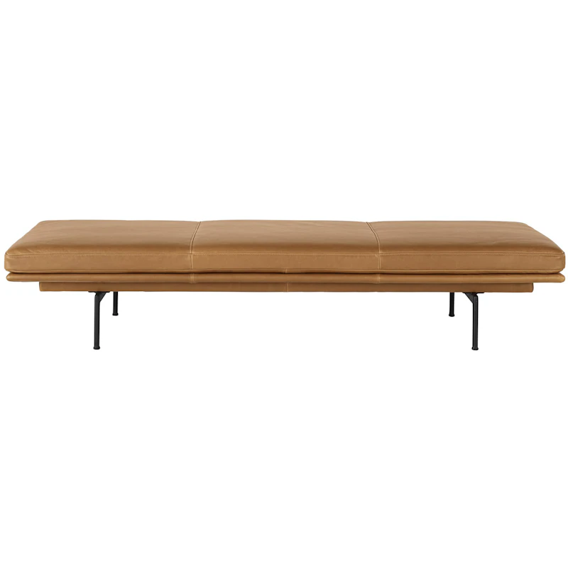 Outline Divan, Cognacfarvet / Sort