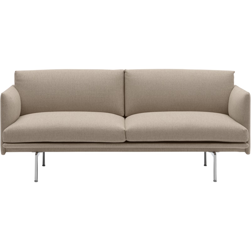 Outline Sofa 2-Pers, Ecriture 240 / Poleret Aluminium